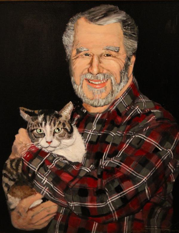 A Man with his Cat